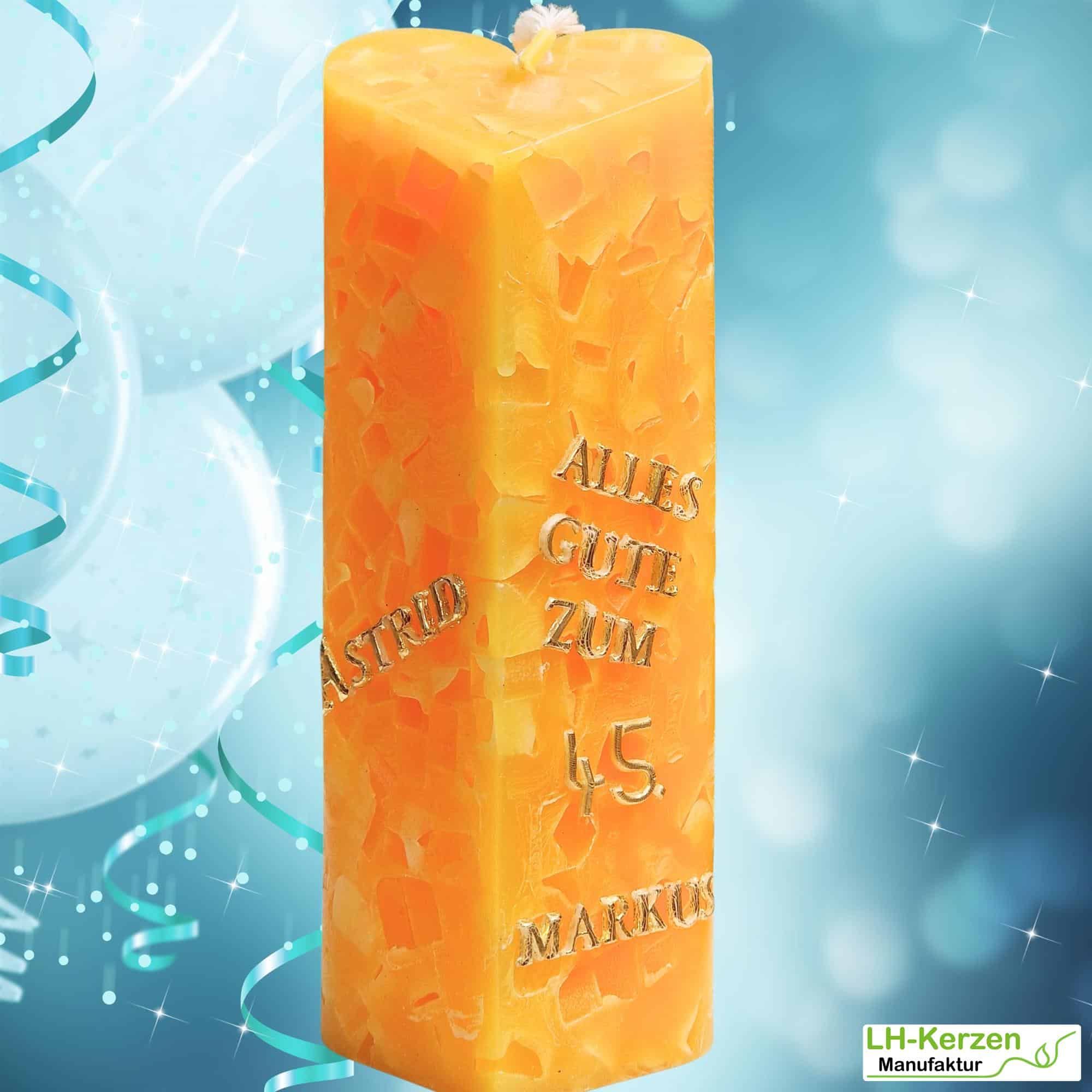 Kerzenbeschriftung Beschriftete Kerze